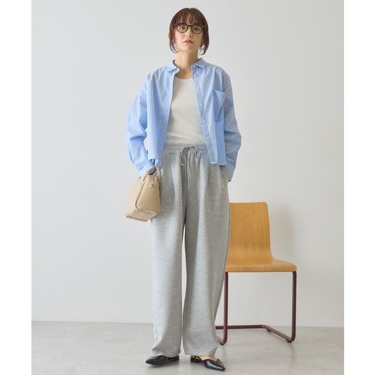 【イージーケア】ショート丈ストライプシャツ | AMERICAN HOLIC | 詳細画像10 