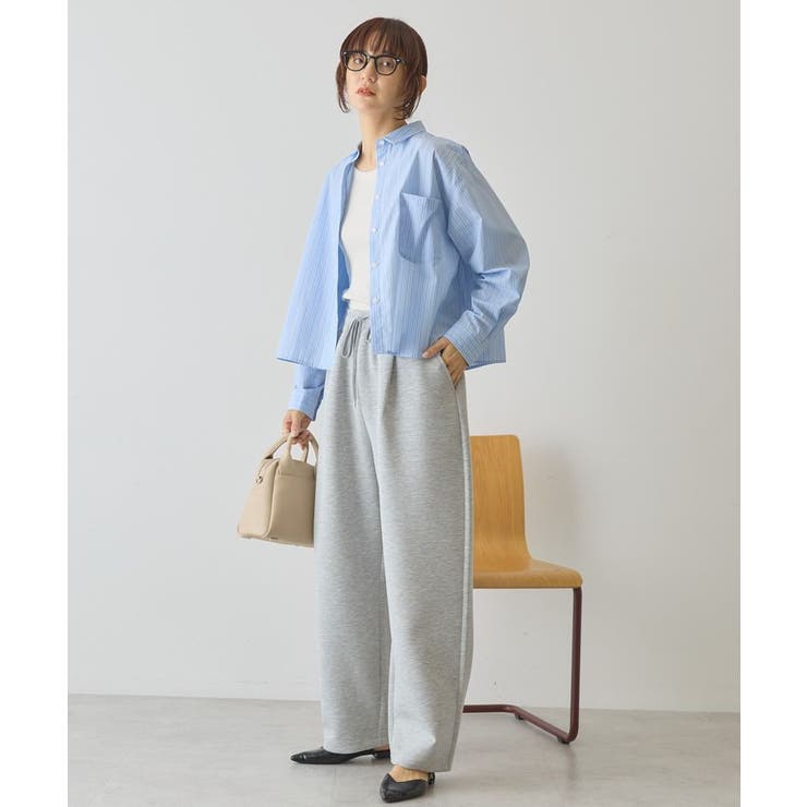 【イージーケア】ショート丈ストライプシャツ | AMERICAN HOLIC | 詳細画像11 