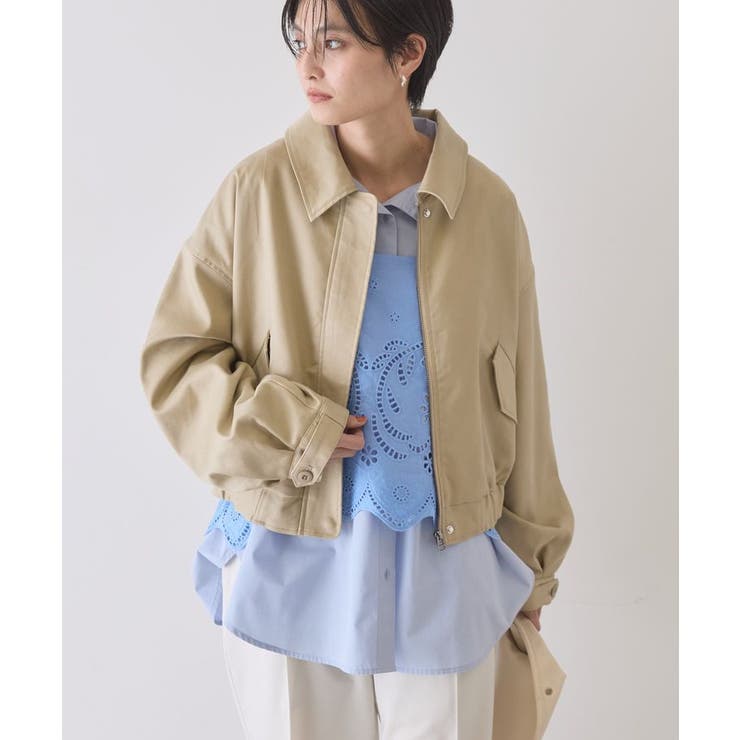 襟付きショート丈ブルゾン | AMERICAN HOLIC | 詳細画像1 