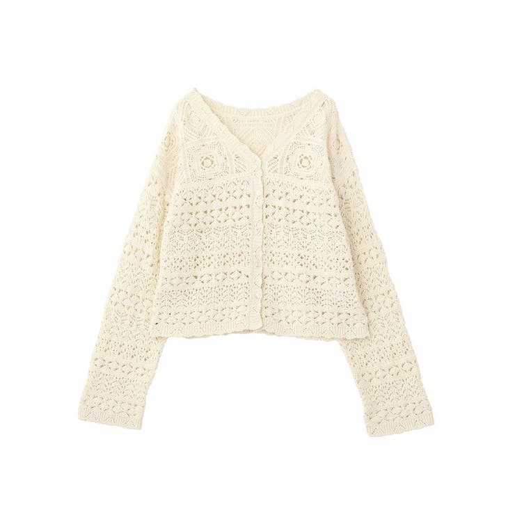 【前後2WAY】レース透かし編みニットカーディガン | AMERICAN HOLIC | 詳細画像29 