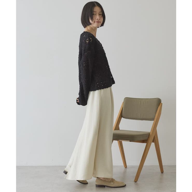 【前後2WAY】レース透かし編みニットカーディガン | AMERICAN HOLIC | 詳細画像19 