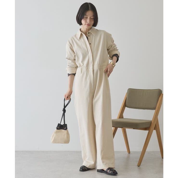 オフホワイト | デニムジャンプスーツ | AMERICAN HOLIC