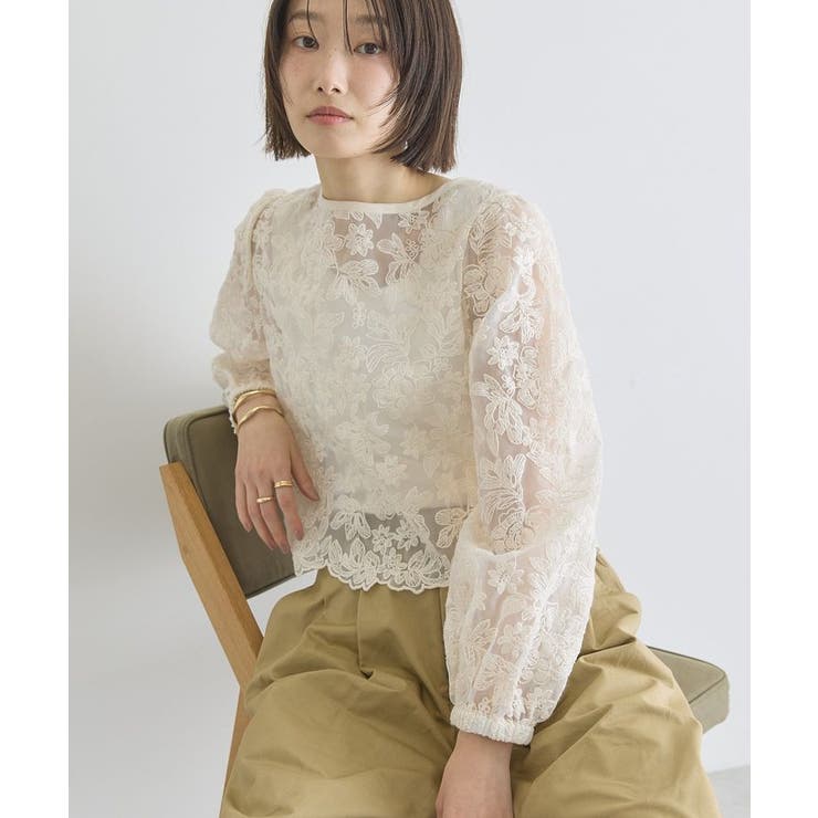 【前後2WAY】シアーレースブラウス | AMERICAN HOLIC | 詳細画像4 