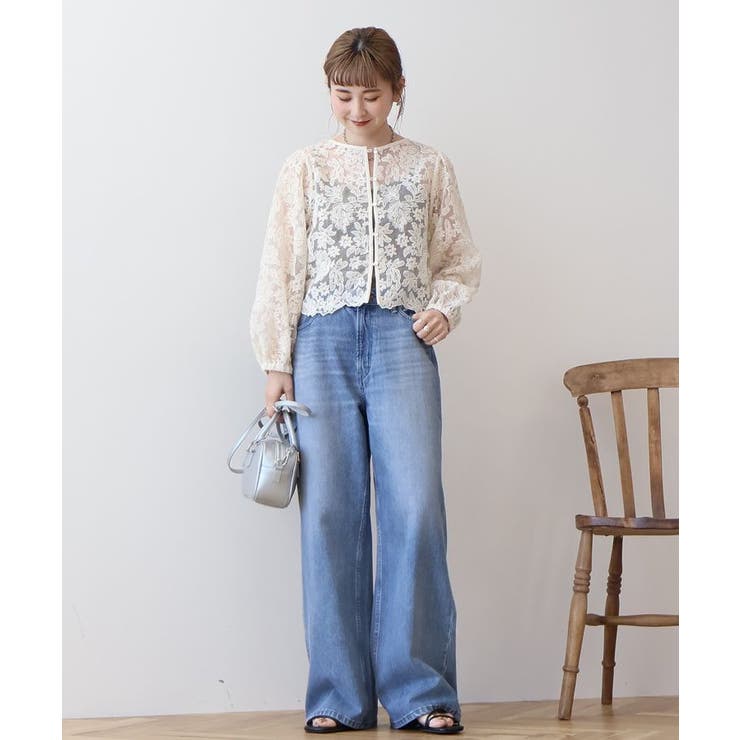 【前後2WAY】シアーレースブラウス | AMERICAN HOLIC | 詳細画像2 