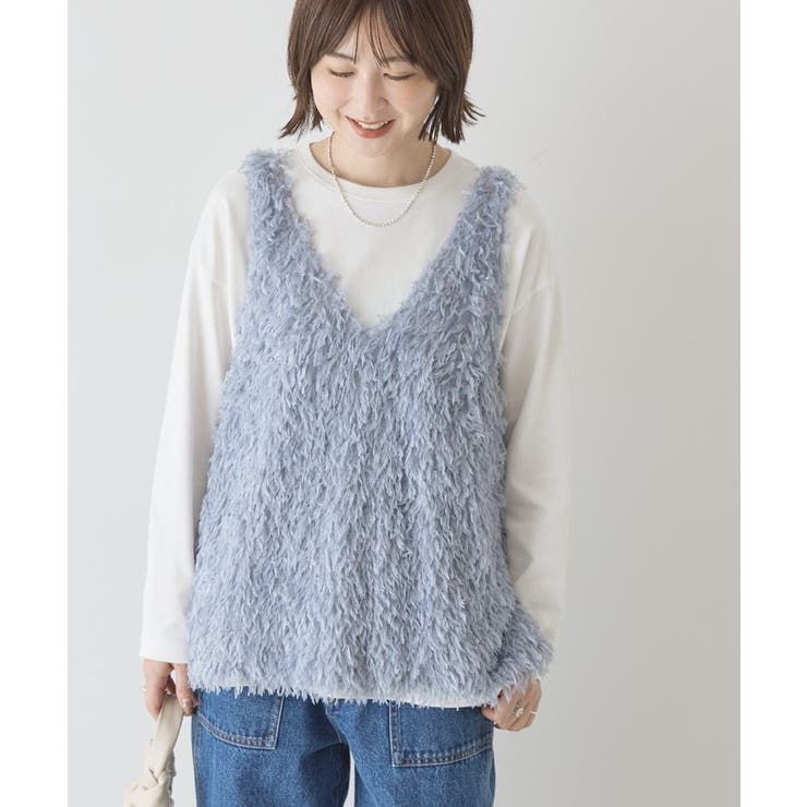 【選べる丈】フェザーVネックベスト | AMERICAN HOLIC | 詳細画像11 