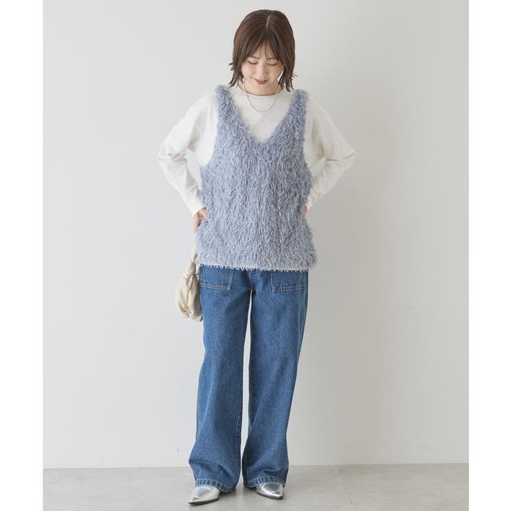 【選べる丈】フェザーVネックベスト | AMERICAN HOLIC | 詳細画像13 