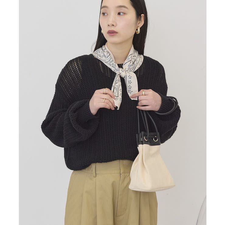 ブラック | ルーズニットプルオーバー | AMERICAN HOLIC