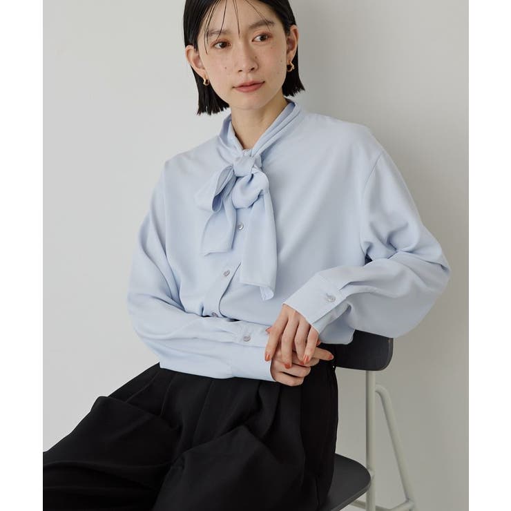 【イージーケア】ナロータイブラウス | AMERICAN HOLIC | 詳細画像9 