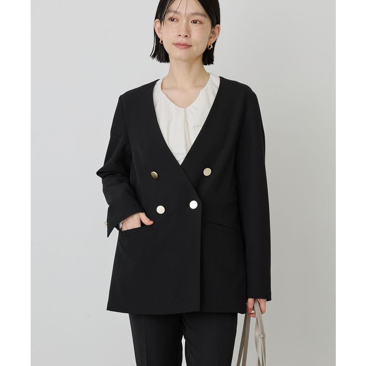 【イージーケア】ノーカラージャケット | AMERICAN HOLIC | 詳細画像14 