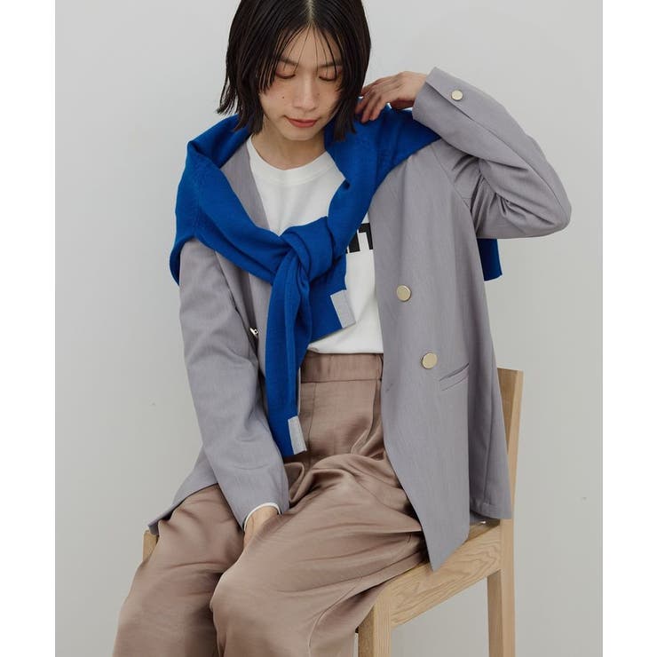 【イージーケア】ノーカラージャケット | AMERICAN HOLIC | 詳細画像21 