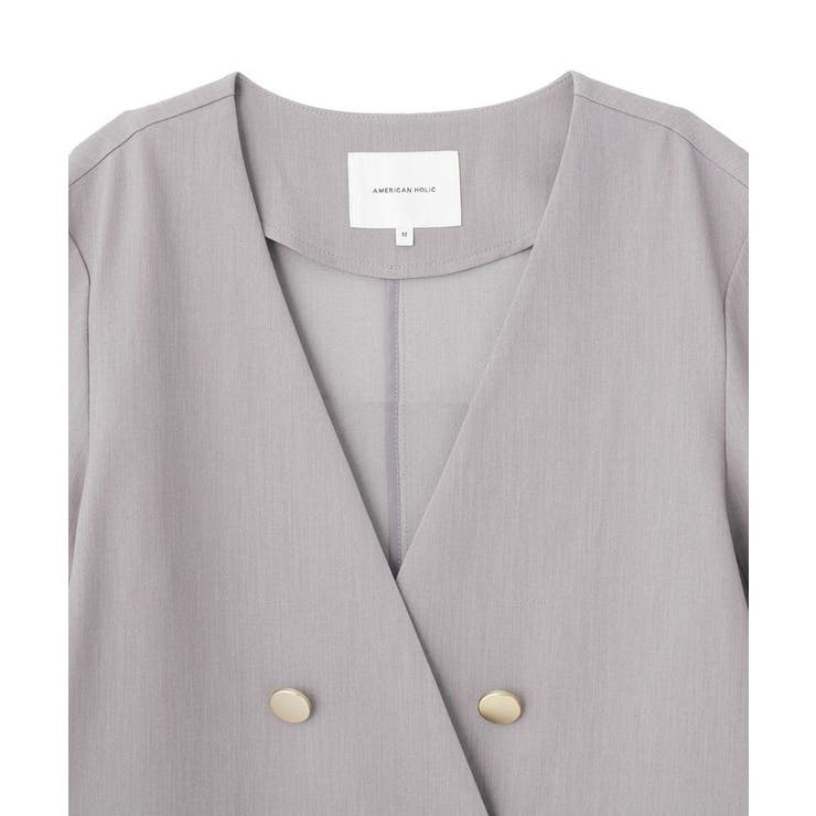 【イージーケア】ノーカラージャケット | AMERICAN HOLIC | 詳細画像32 