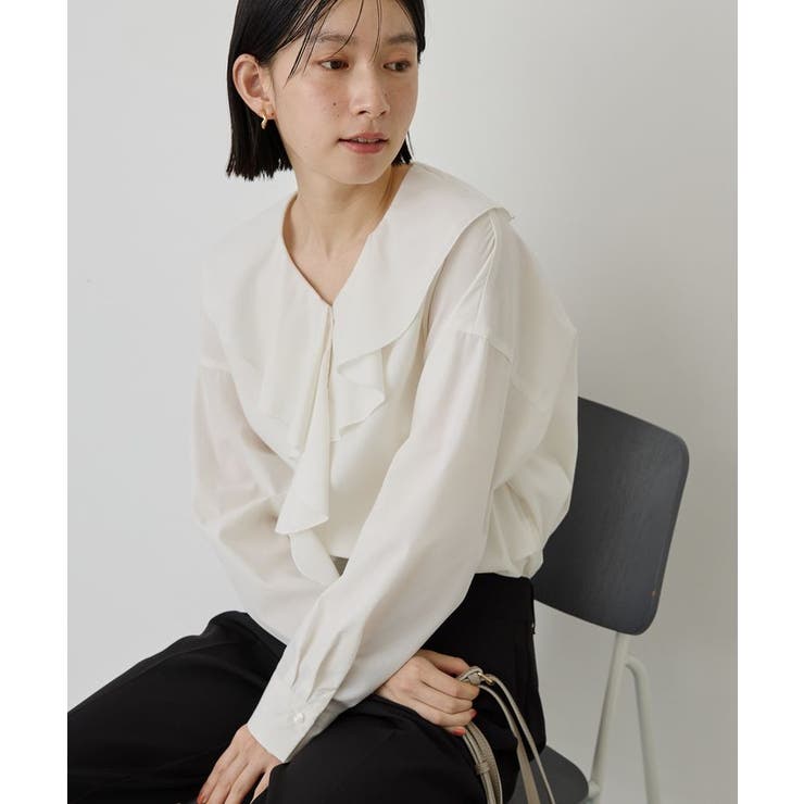 【イージーケア】ラッフルブラウス | AMERICAN HOLIC | 詳細画像1 