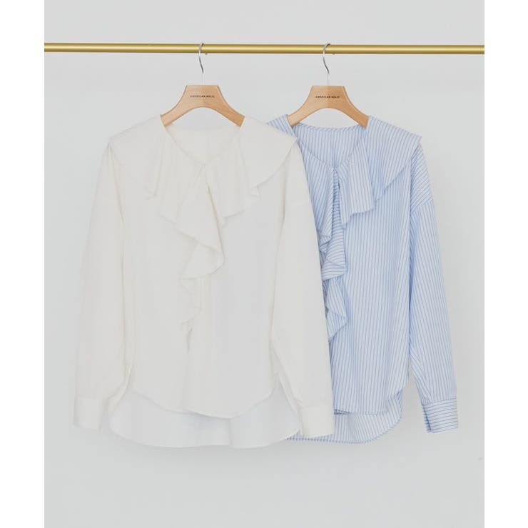 【イージーケア】ラッフルブラウス | AMERICAN HOLIC | 詳細画像21 