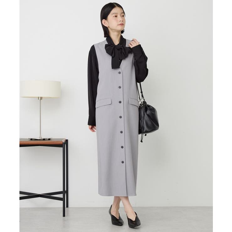 杢グレー | 【イージーケア】ジレワンピース | AMERICAN HOLIC