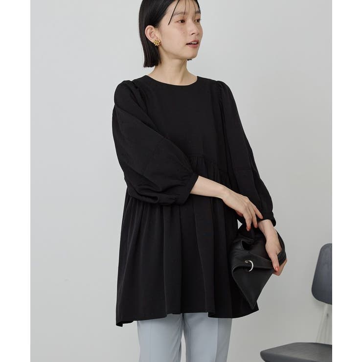 DOTジャガードティアードブラウス | AMERICAN HOLIC | 詳細画像1 