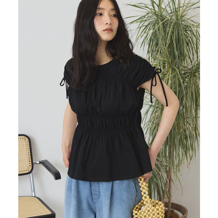 【接触冷感】シャーリングショルダーリボンプルオーバー | AMERICAN HOLIC | 詳細画像2 