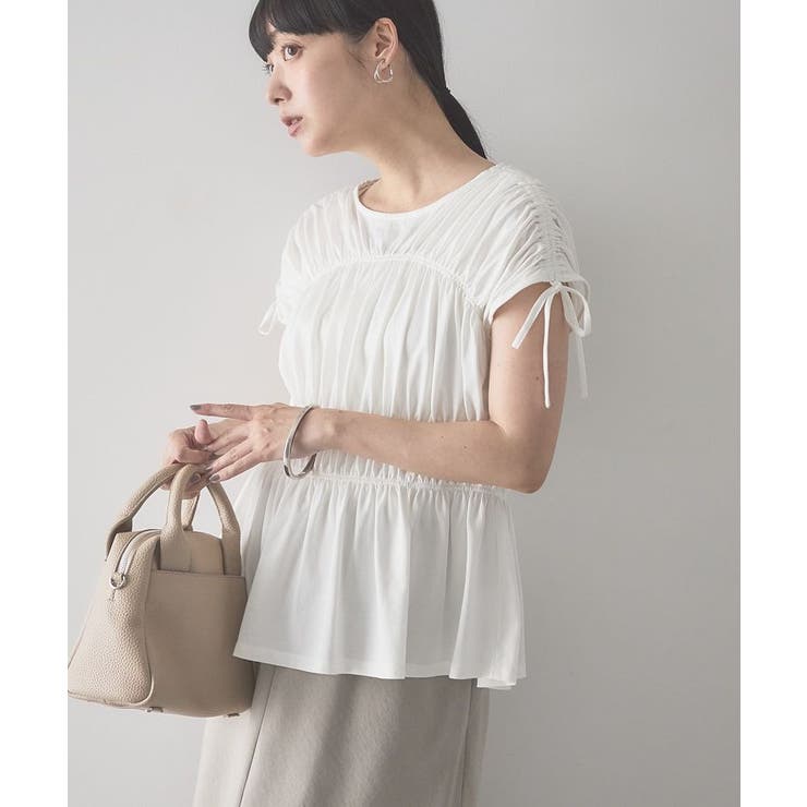 【接触冷感】シャーリングショルダーリボンプルオーバー | AMERICAN HOLIC | 詳細画像9 