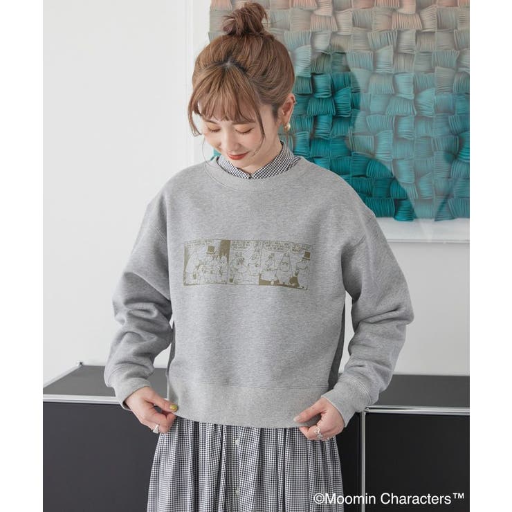 【WEB限定】Moomin コミック柄プリント裏毛プルオーバー | AMERICAN HOLIC | 詳細画像1 