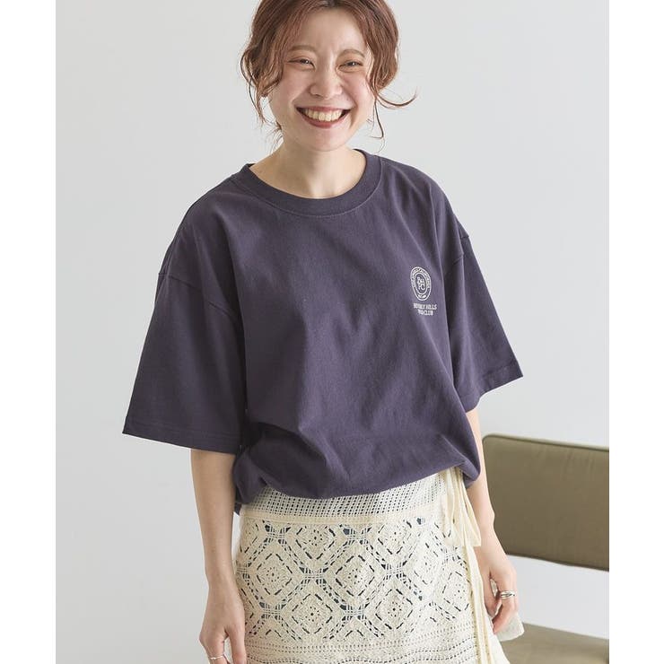 ネイビー | 【BEVERLY HILLS POLO CLUB】バックプリントTシャツ | AMERICAN HOLIC