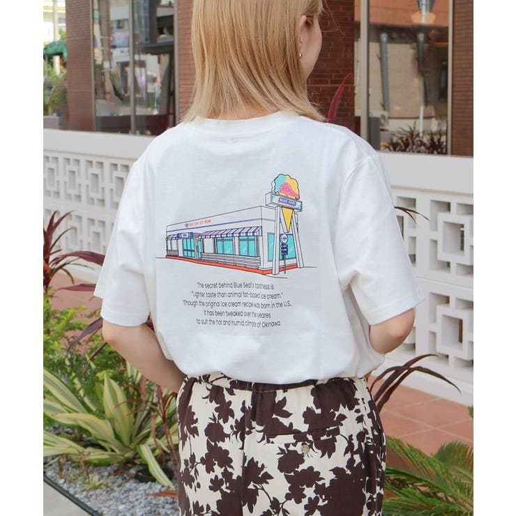 オフホワイト | 【BLUE SEAL】ShopグラフィックTシャツ | AMERICAN HOLIC