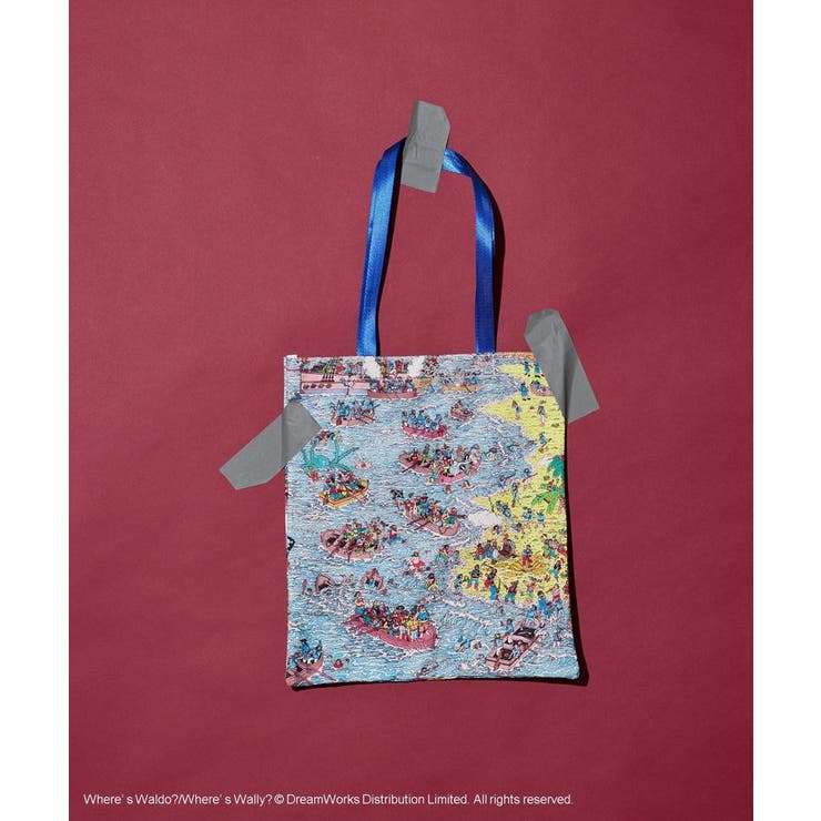 ブルー | 【WHERE'S WALLY?】MAPプリントトートBAG | AMERICAN HOLIC