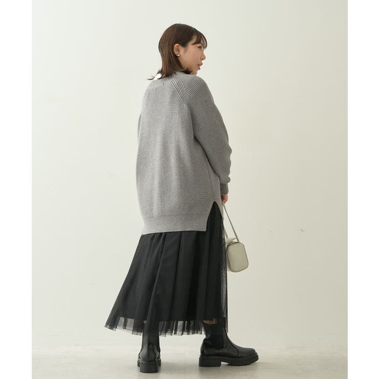 WEB限定・小柄女性向け】チュールギャザースカート[品番