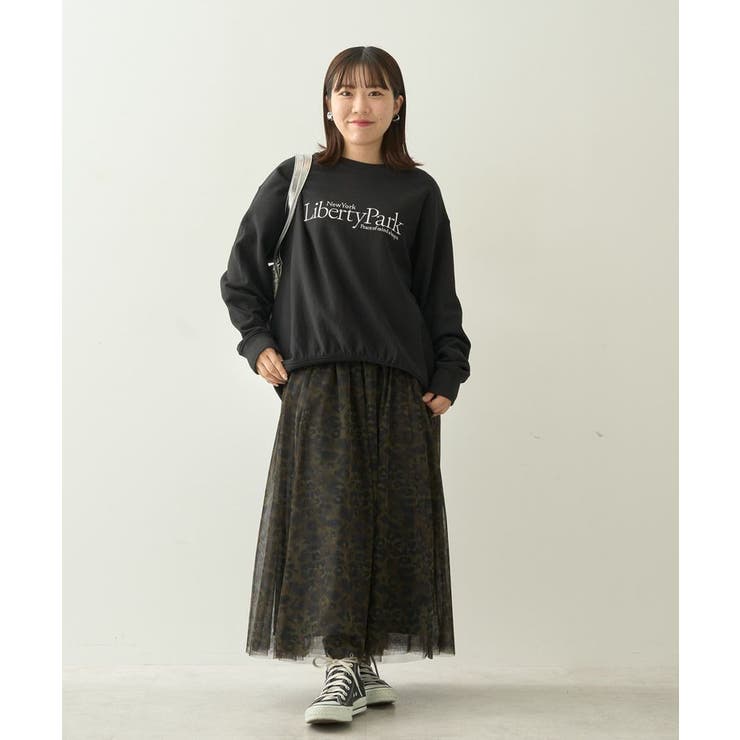 WEB限定・小柄女性向け】チュールギャザースカート[品番