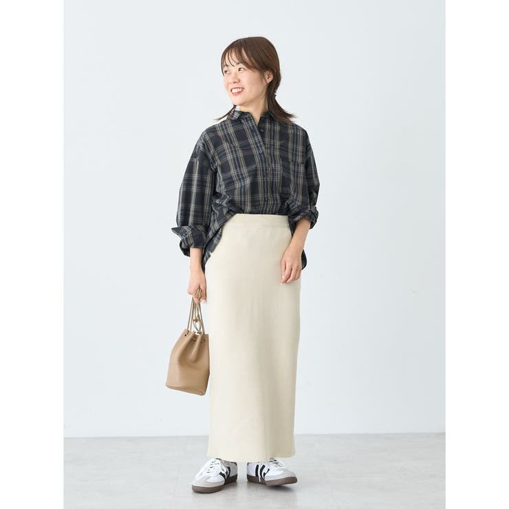 WEB限定・小柄女性向け】ミラノリブニットタイトスカート[品番