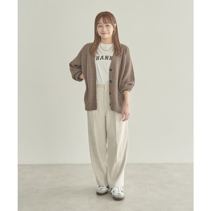 WEB限定・小柄女性向け】コーデュロイタックワイドパンツ[品番 WEB限定・小柄女性向け】コーデュロイタックワイドパンツ[品番