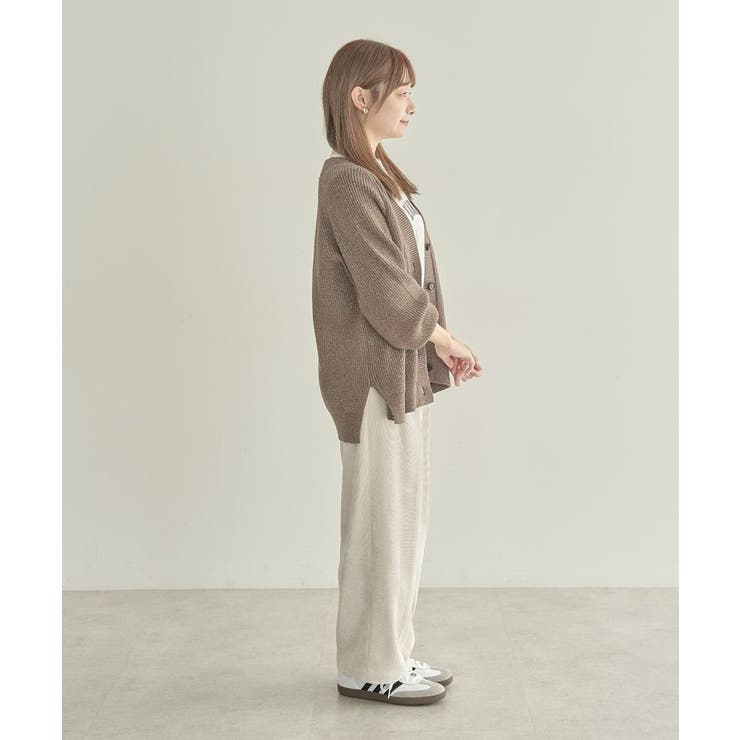 WEB限定・小柄女性向け】コーデュロイタックワイドパンツ[品番