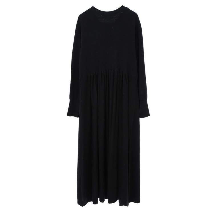 アトリエgg⭐︎黒ワンピース(19ハーフ) 優しいフォーマル】黒ギャバワンピース（high quality Gabardine