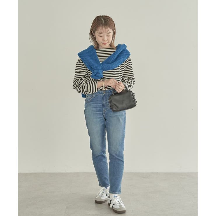 AMIE テーパードデニム Amii Minimalism Cotton Jeans for Women 2024 Autumn New