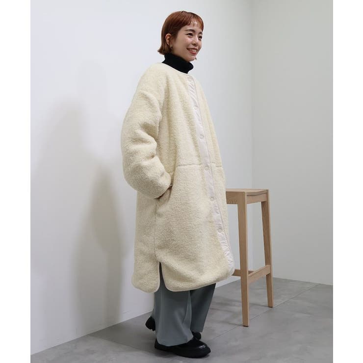 WEB限定】あったかリバーシブルキルティングコート[品番