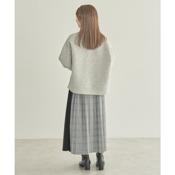 WEB限定・小柄女性向け】シャギーチェックプリーツスカート[品番 WEB限定・小柄女性向け】シャギーチェックプリーツスカート[品番