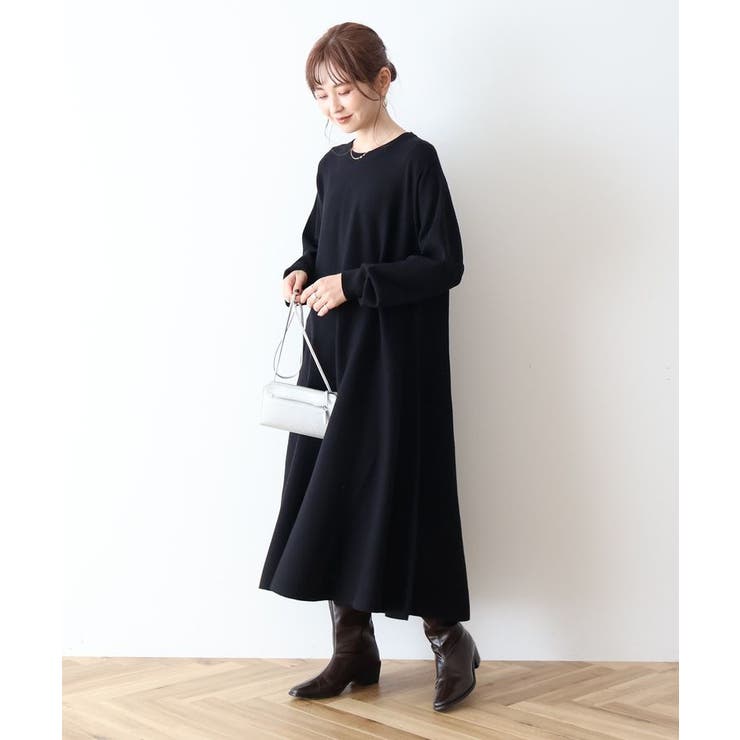 大人 可愛い 服  WEB限定】バイパチニットフレアワンピース[品番：EHEW0047228 スーツ・フォーマル・ドレス