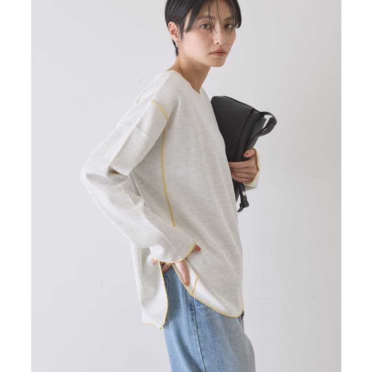 【WEB限定】ワッフル配色メロープルオーバー | AMERICAN HOLIC | 詳細画像1 