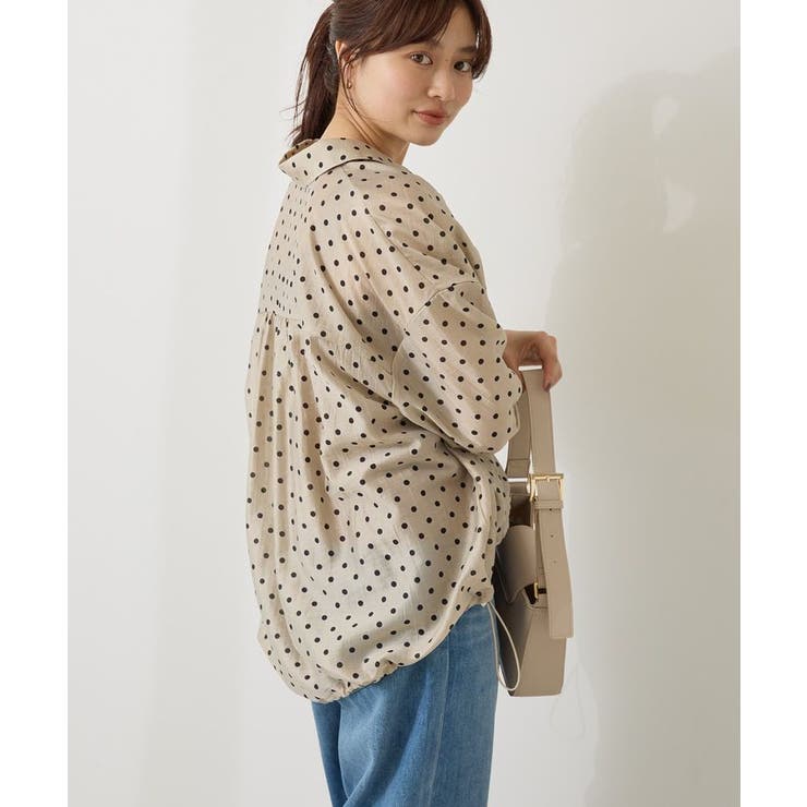 イチアンティクス、ベージュドットキュロット s.t.closet frabjous 子供用 タック キュロット Little s.t.by