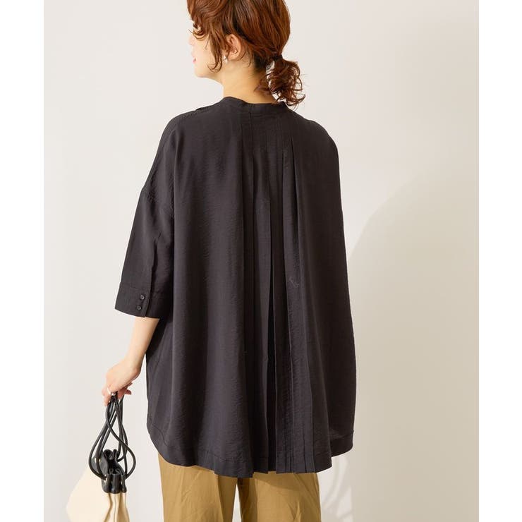 WEB限定】接触冷感バンドカラーチュニック[品番：EHEW0049166