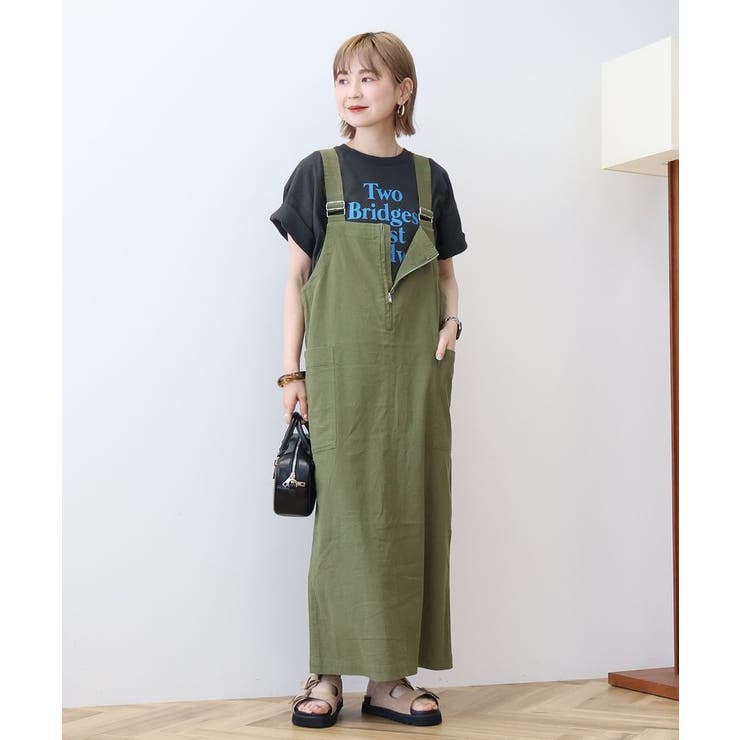 【WEB限定】リネンブレンドIラインジャンパースカート | AMERICAN HOLIC | 詳細画像1 