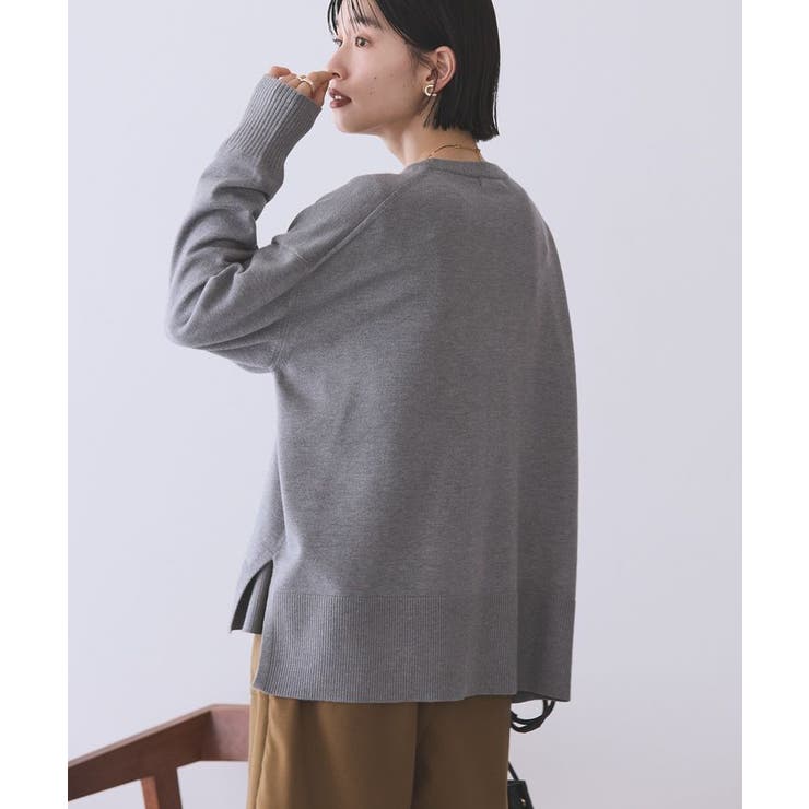 【WEB限定】バイパチサイドスリットニットプルオーバー＜静電気軽減＞ | AMERICAN HOLIC | 詳細画像10 