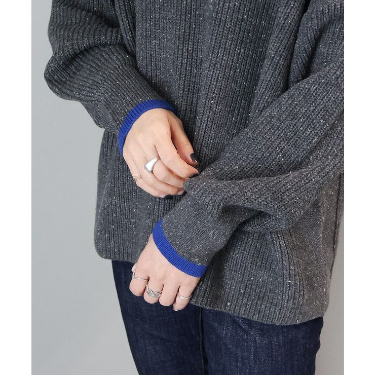 【WEB限定】配色ラインニットプルオーバー | AMERICAN HOLIC | 詳細画像32 