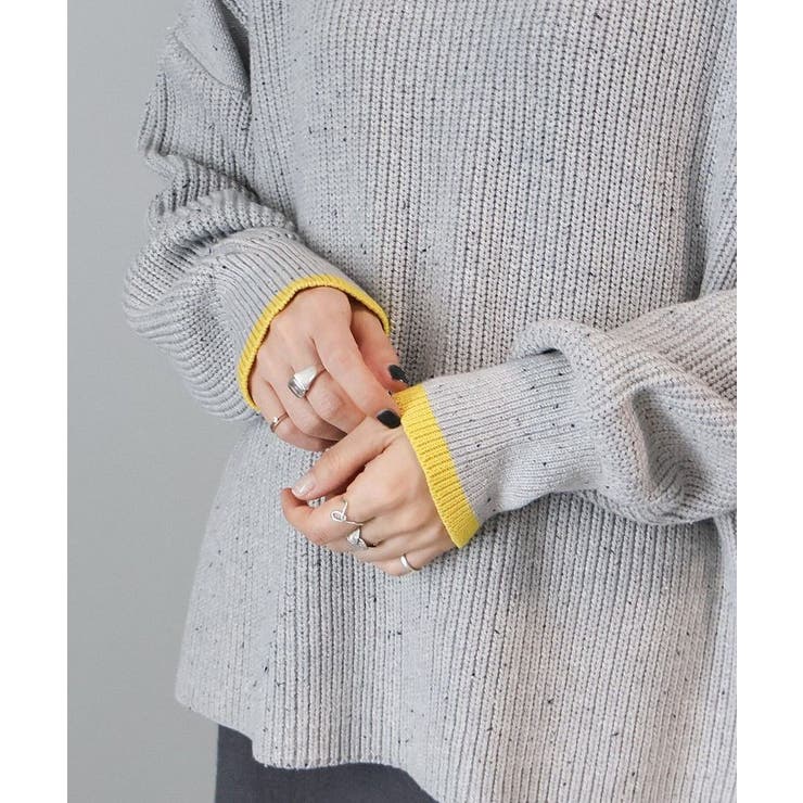 【WEB限定】配色ラインニットプルオーバー | AMERICAN HOLIC | 詳細画像6 