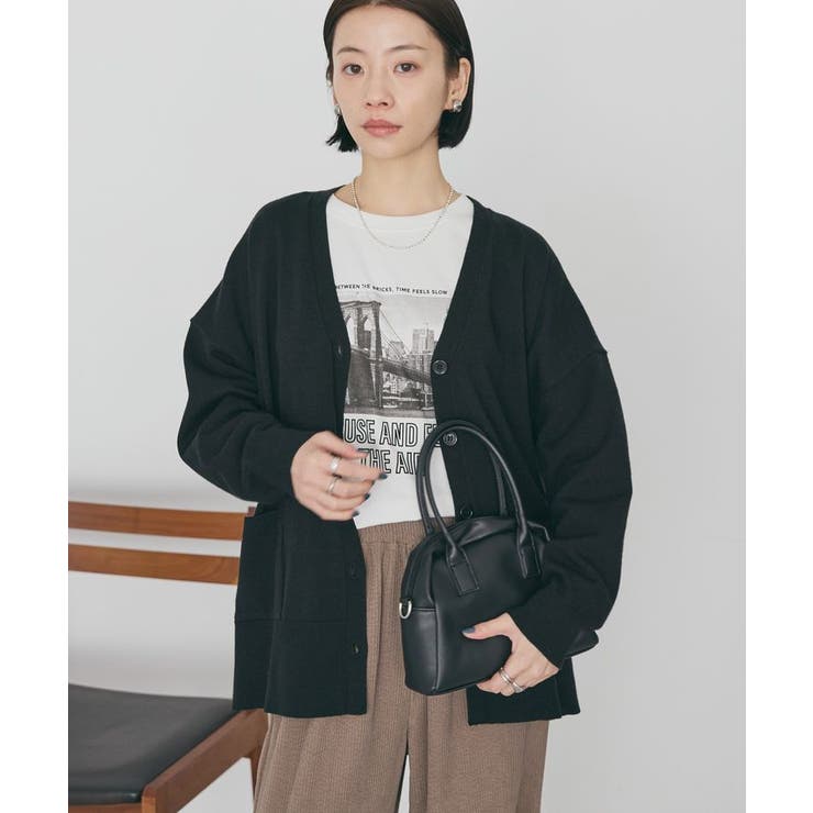 【WEB限定】バイパチVネックルーズカーディガン＜静電気軽減＞ | AMERICAN HOLIC | 詳細画像2 