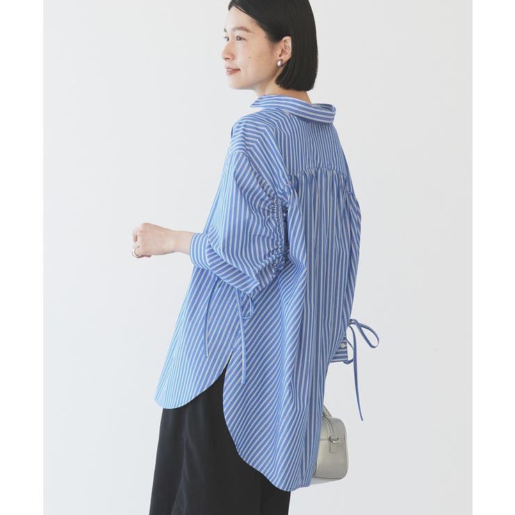 【WEB限定】イージーケアバックギャザーリボンシャツ | AMERICAN HOLIC | 詳細画像6 