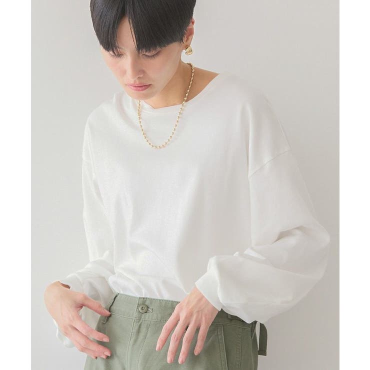 オフホワイト | 【WEB限定】袖ボリュームカットプルオーバー | AMERICAN HOLIC