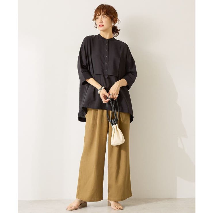 【WEB限定】接触冷感バンドカラーシャツチュニック | AMERICAN HOLIC | 詳細画像24 