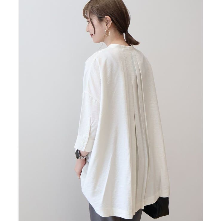 【WEB限定】接触冷感バンドカラーシャツチュニック | AMERICAN HOLIC | 詳細画像4 