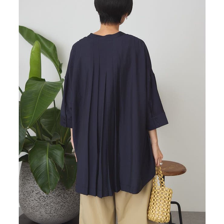 【WEB限定】接触冷感バンドカラーシャツチュニック | AMERICAN HOLIC | 詳細画像10 