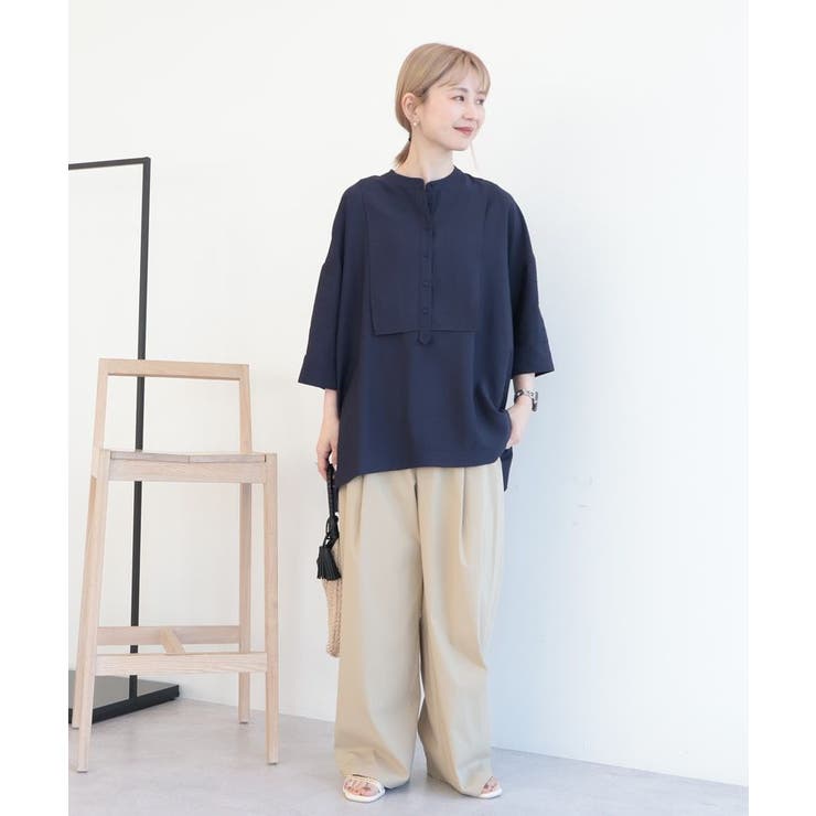 【WEB限定】接触冷感バンドカラーシャツチュニック | AMERICAN HOLIC | 詳細画像24 