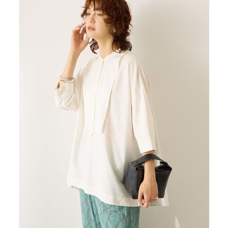 【WEB限定】接触冷感バンドカラーシャツチュニック | AMERICAN HOLIC | 詳細画像27 